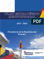 K. Plan Estrategico Institucional 2021 2025 Presidencia de La Republica