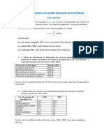 Exercícios Desvio Padrão Psicologia