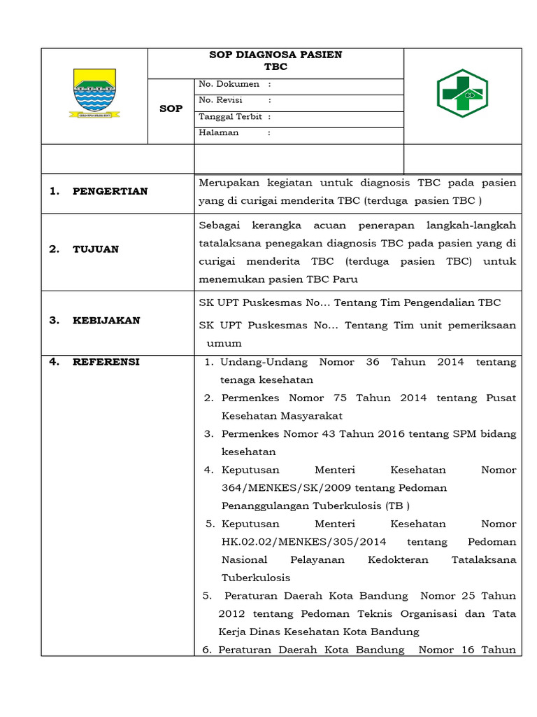 Sop Penegakan Diagnosa Pasien Tbc Pdf