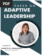 Naneth Fernandez Term Paper On Adaptive Leadership