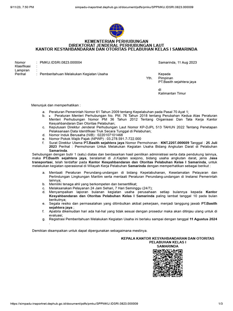 Simpadu inaportnet dephub go id document pdfs pmku sppmku