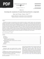 Download Screening the Receptorome for Plant Based Psychoactive Compounds 2005 Life Sciences by oolon SN6865810 doc pdf