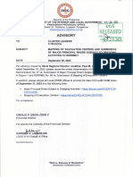 Advisory Re Mapping of Evacuation Centers and Submission of Major Principal Rivers Subject To Dredging Activities To RDRRMC1