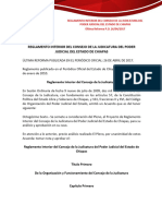 Reglamento Interior Del Consejo de La Judicatura Del Poder - Judicial Del Estado de Chiapas