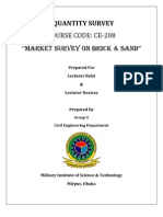 CE-208 Market Survey Report on Brick & Sand Prices