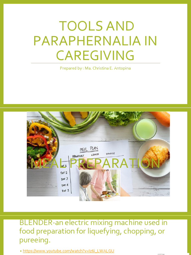 Caregiving Lesson 2 Tools and Equipment PDF Dishwasher Vacuum Cleaner