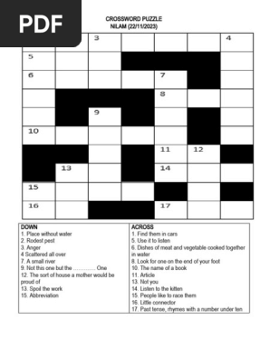 CROSSWORD PUZZLE