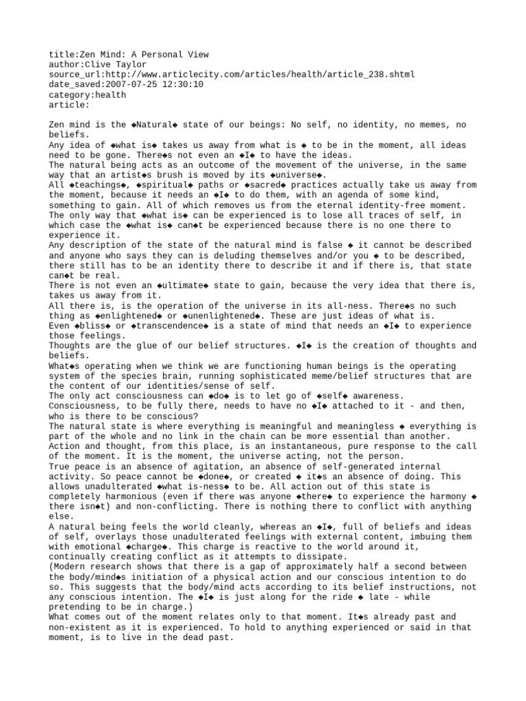 Zen mind a personal view pdf thought self
