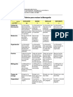 Brica para Evaluar La Monografía