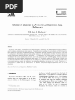 Download Absence of Alkaloids in Psycho Tri A is Jacq Rubiaceae 1996 Journal of Ethnopharmacology by oolon SN6865910 doc pdf