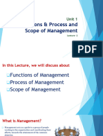 2.functions & Process and Scope of Management