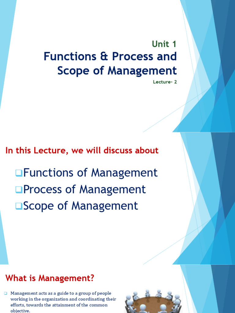 2 functions process and scope of management pdf goal human
