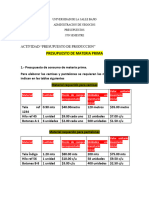 Caso Practico Presupuesto de Produccion Materia Prima