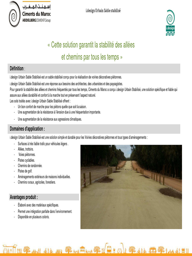 1-Fiche Technique Sable Stabilise | PDF | Sable | Béton