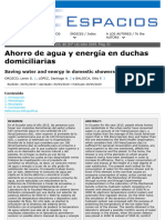 Ahorro de Agua y Energía en Duchas Domiciliarias: Saving Water and Energy in Domestic Showers