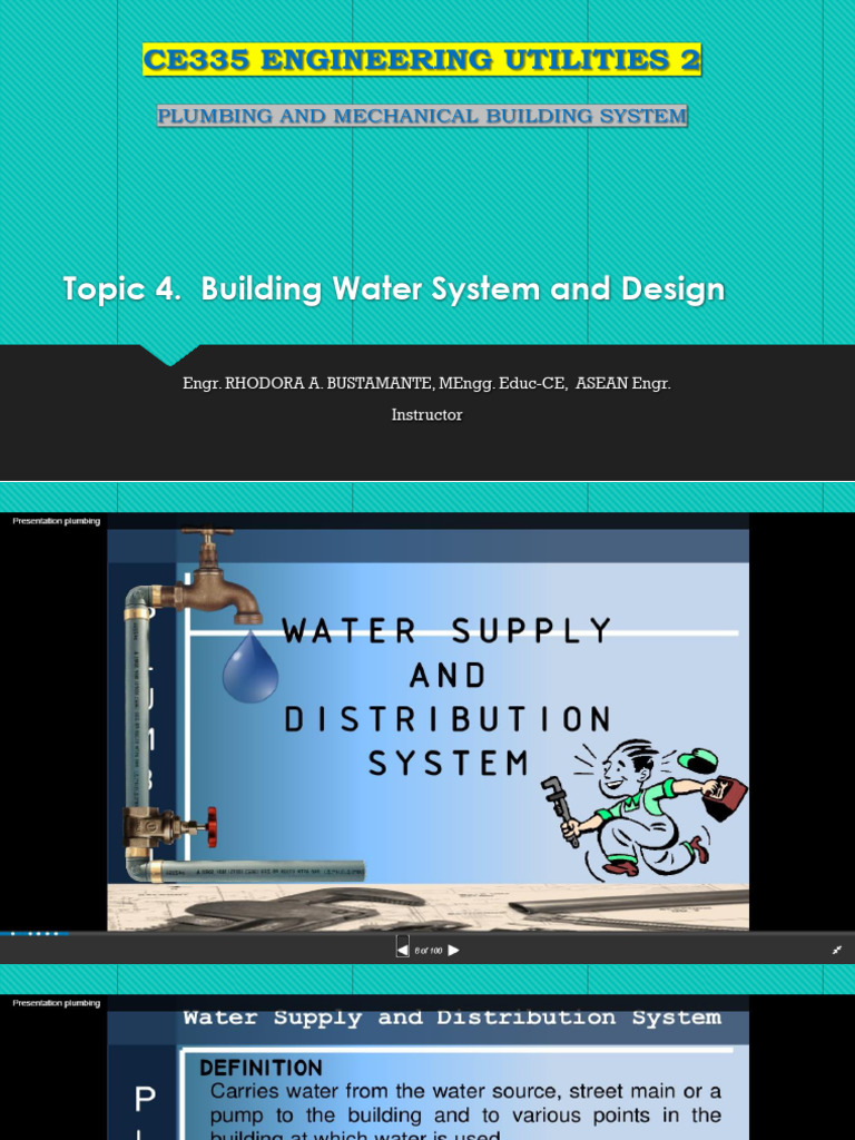 CE335 Topic 4 Building Water System and Design PDF