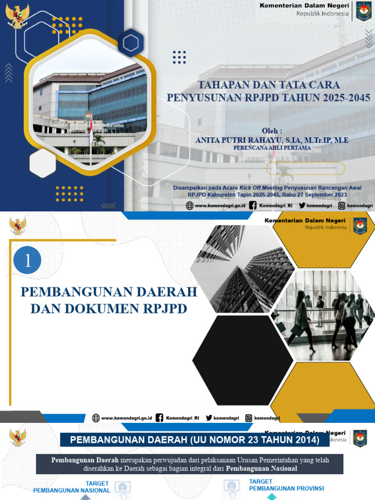 Paparan Bangda Kick Off RPJPD Tapin 25092023 | PDF