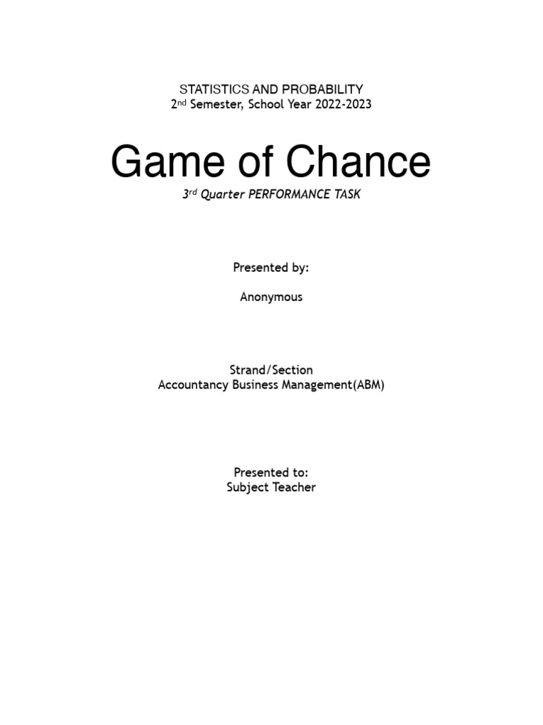 Goc 945.6 Game Of Chance