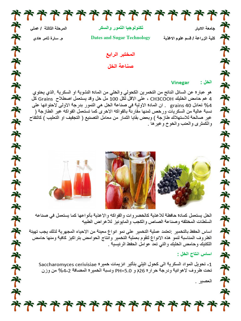 Dates and Sugar Technology PDF