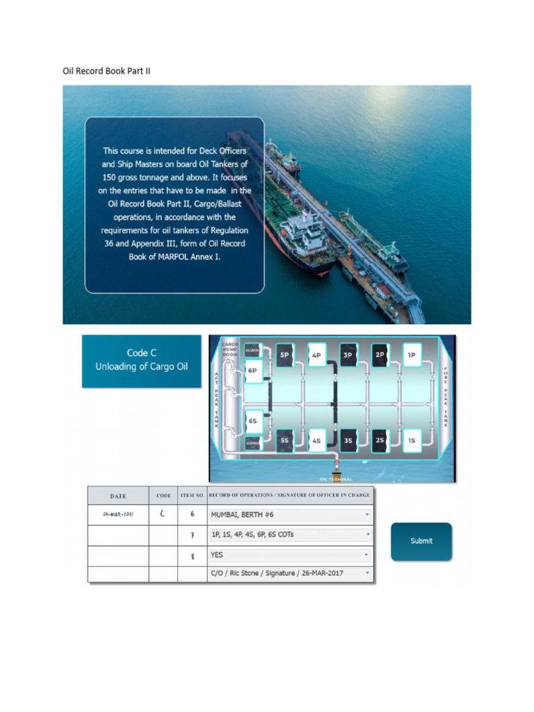 Oil Record Book Part II PDF