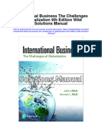 International Business The Challenges of Globalization 9th Edition Wild Solutions Manual