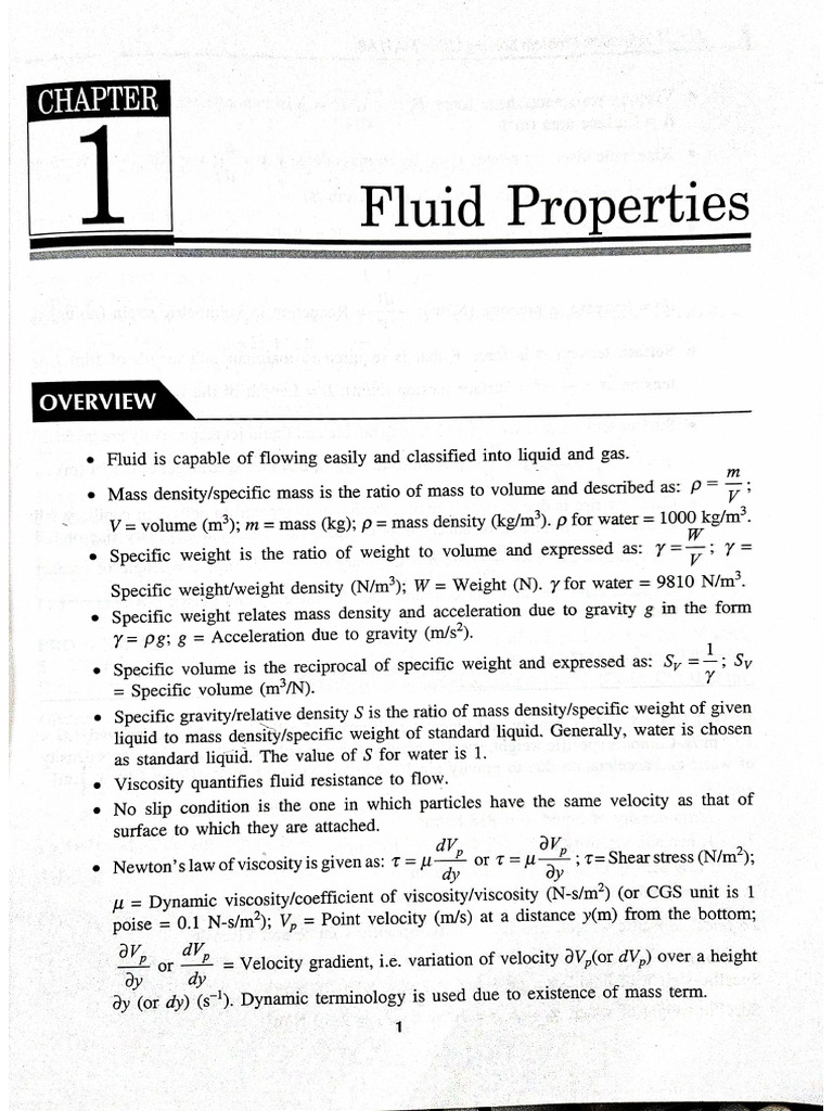 Ch 1 Fluid Properties Pdf