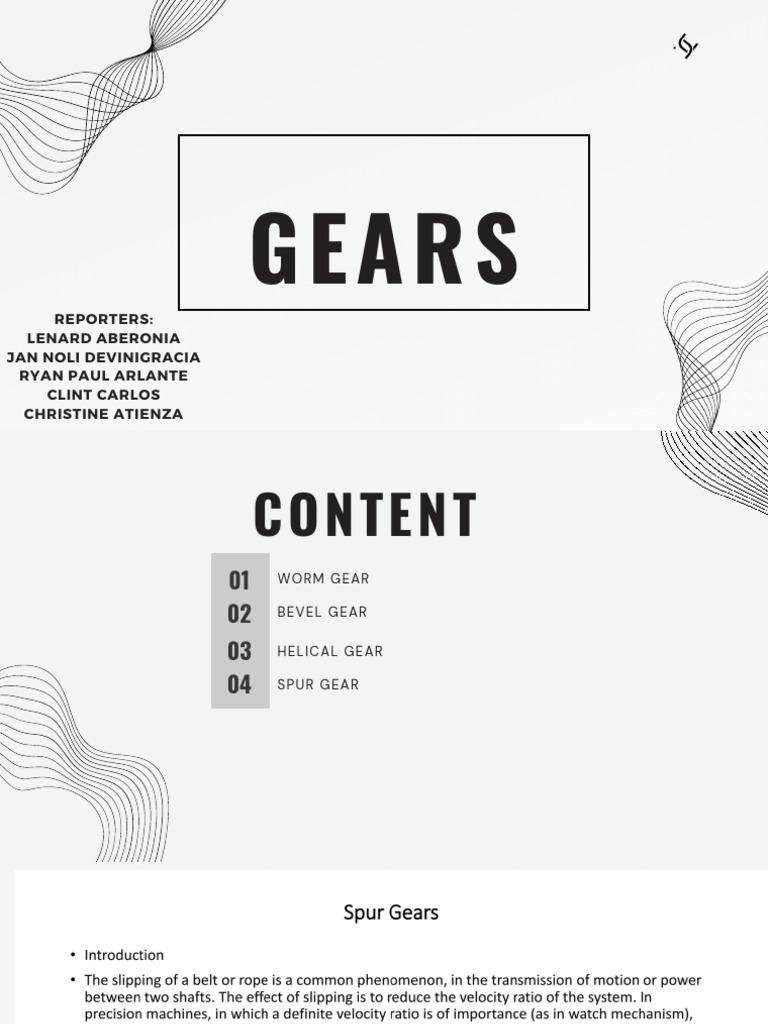 Machine Design Gears Report PDF