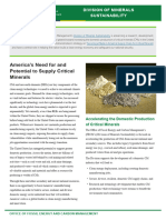 Fact Sheet Division of Minerals Sustainability 8.9.22