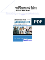 International Management Culture Strategy and Behavior 9th Edition Luthans Test Bank