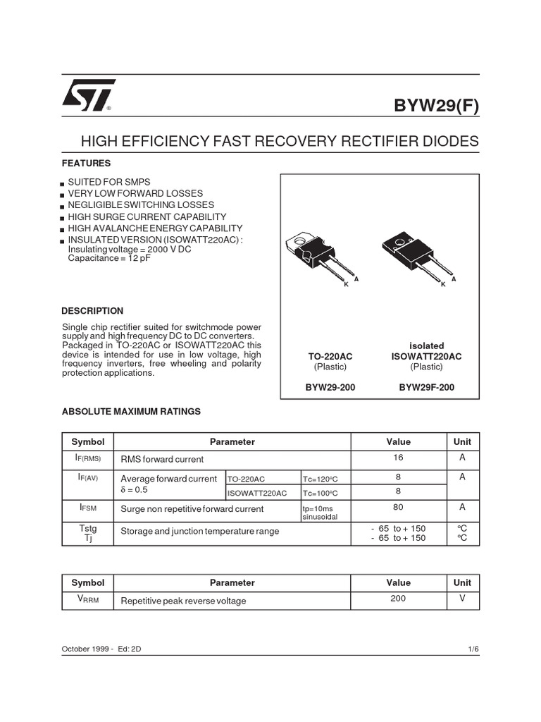 Byw29 200 | PDF | Rectifier | Electricity