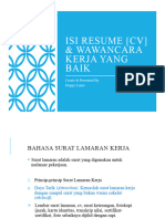 Materi Surat Lamaran & Wawancara Kerja Yang Baik