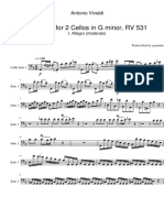 Concerto For 2 Cellos in G Minor, RV 531: VLC Solo 1 Antonio Vivaldi