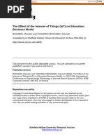 The Effect of The Internet of Things (Iot) On Education Business Model