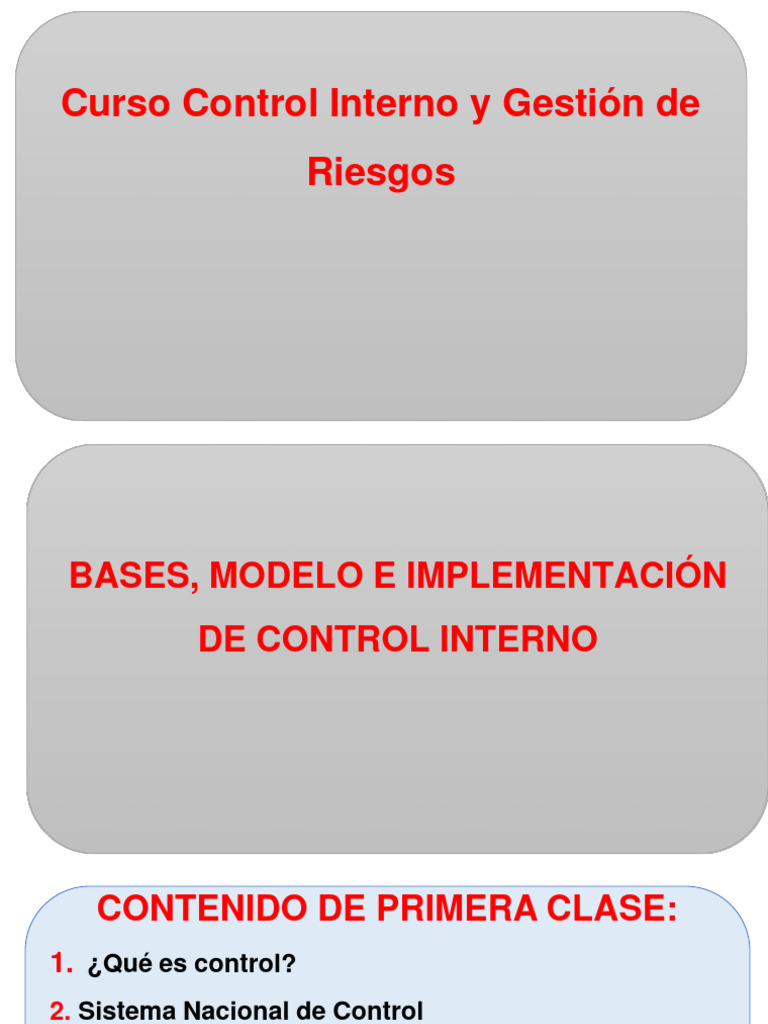 Implementación del Sistema de Control Interno | PDF | Auditoría ...