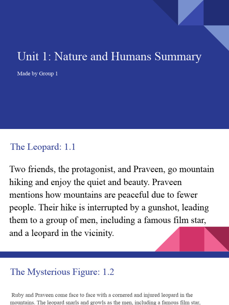 Unit 1 - Nature and Humans Summary | PDF | Climate Change | Earthquakes
