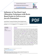 Influence of Two Root Canal Obturation Techniques With Resin Based Sealer To Enterococcus