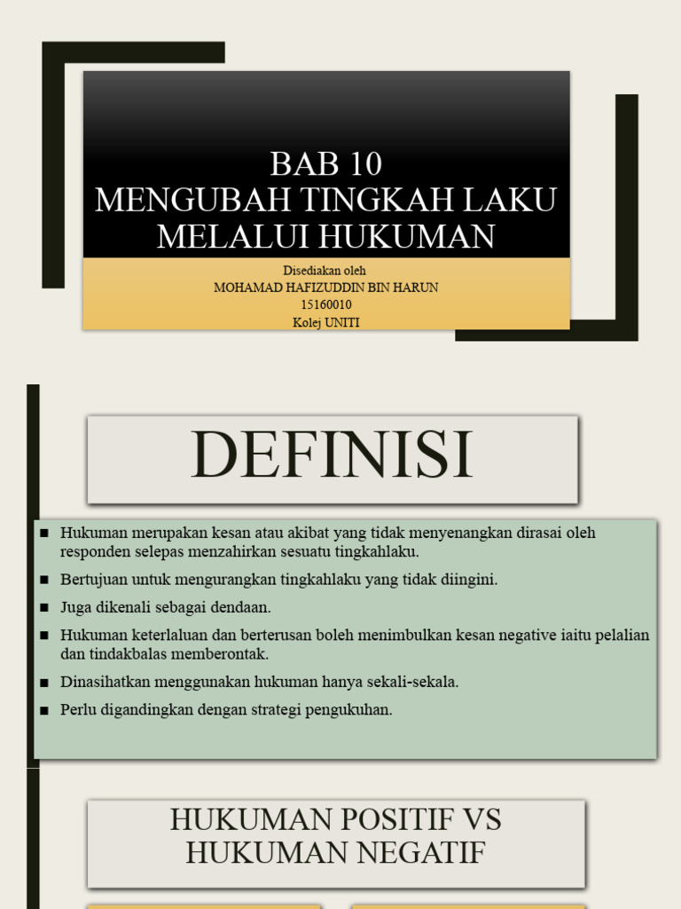 Pemahaman dan Jenis Hukuman Mendidik | PDF