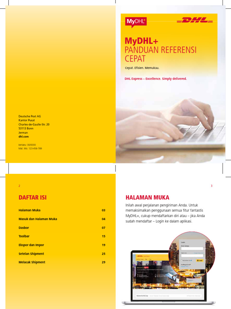 Panduan Lengkap MyDHL+ untuk Pengguna | PDF