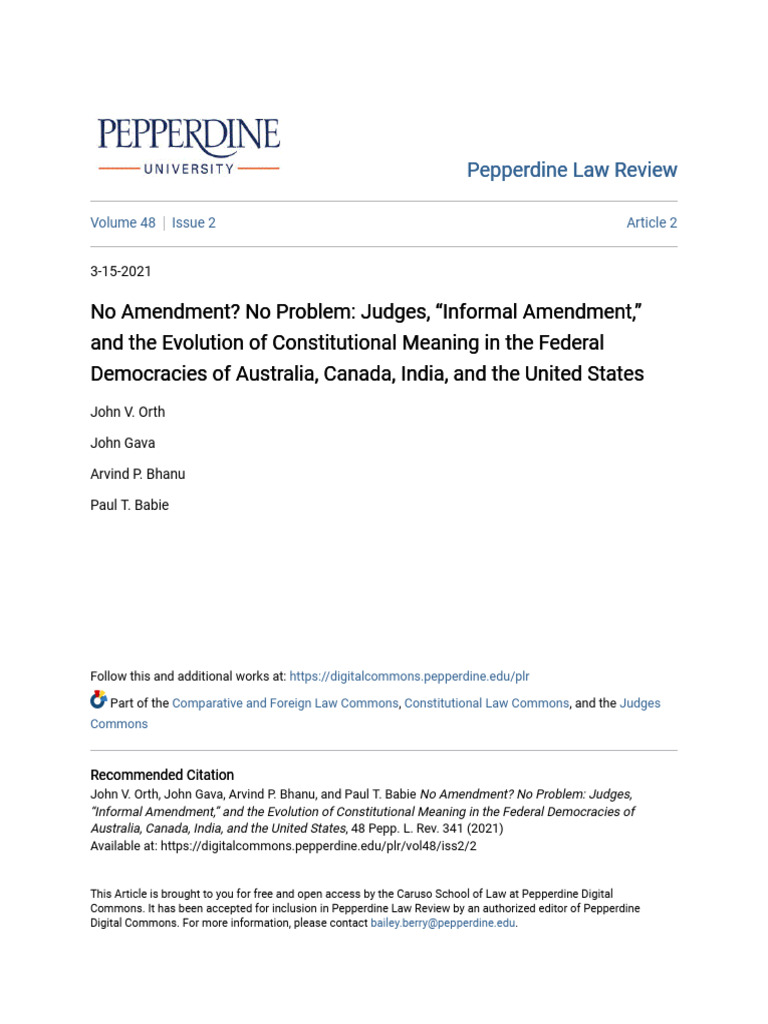 No Amendment - No Problem | PDF | United States Bill Of Rights ...
