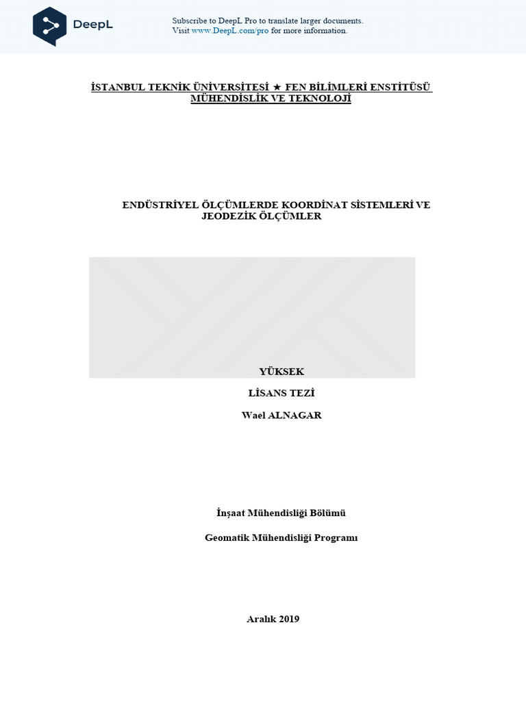 Industrial Islerde Geodeziya Koordinat Sistemleri TR | PDF
