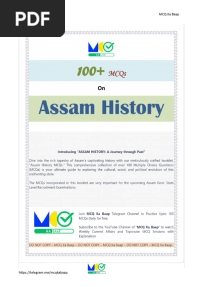 100+ Assam History MCQ Final