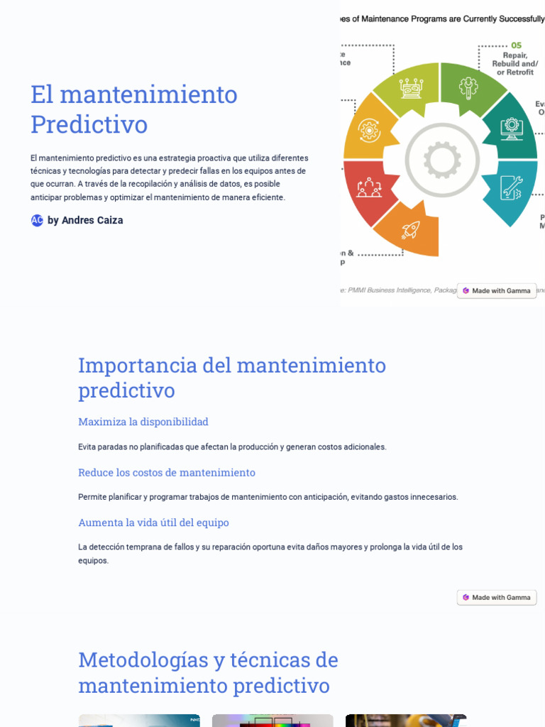 El Mantenimiento Predictivo Pdf Ingeniería De Confiabilidad Economias