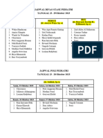 JADWAL DINAS COASS 23-29 Oktober 2023