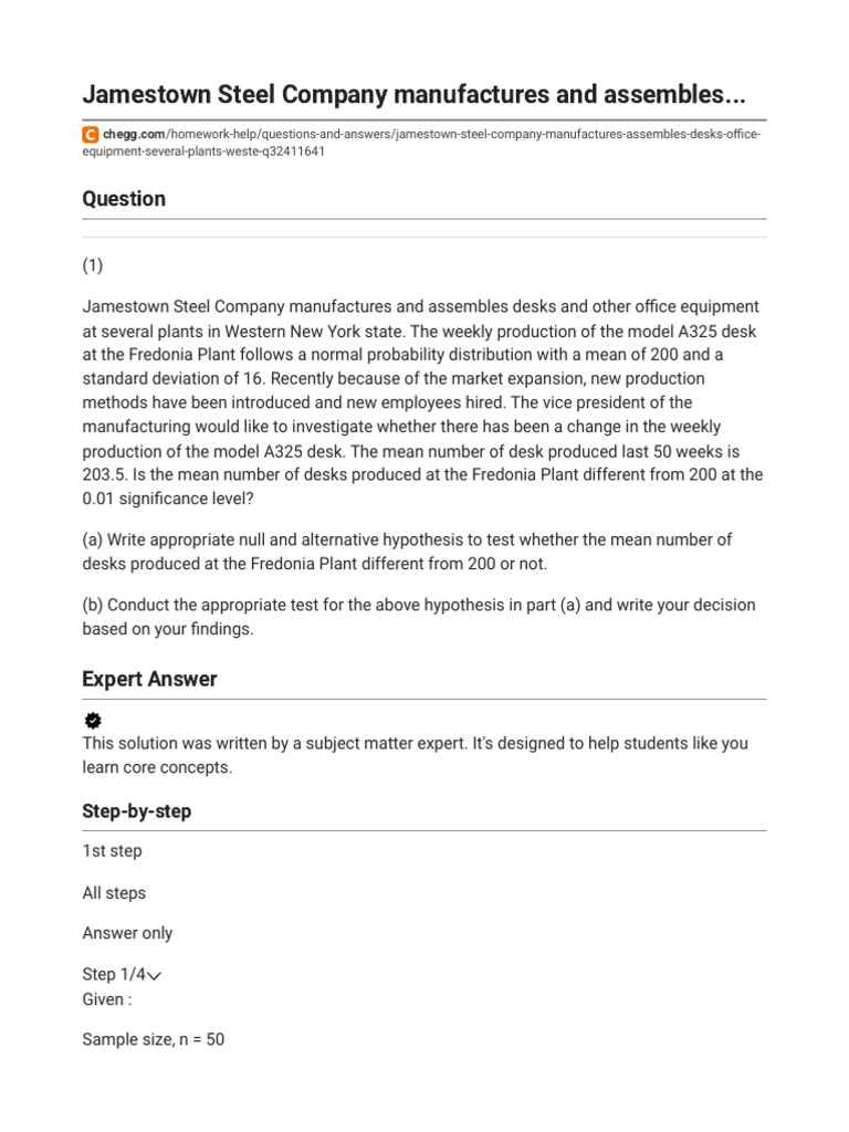 Jamestown Steel Company Manufactures and Assembles... StepByStep