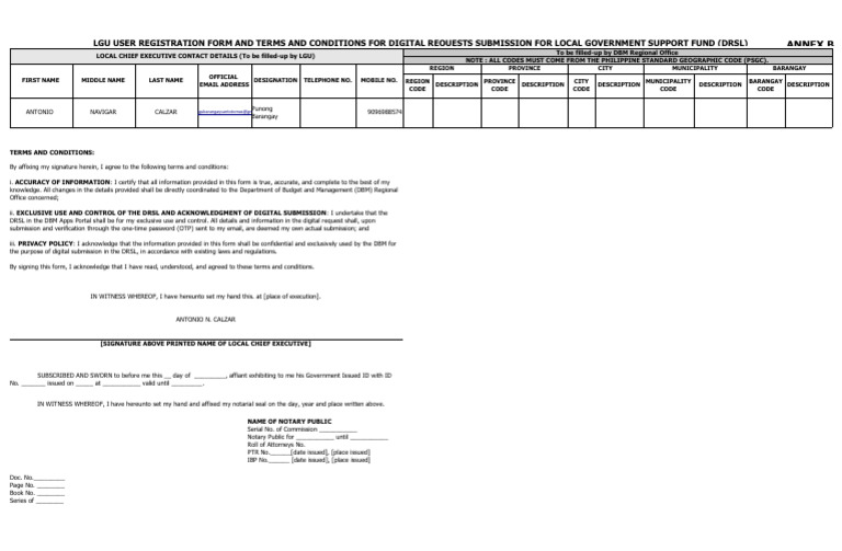 LGU Registration for DRSL Submission | PDF | Applications Of ...