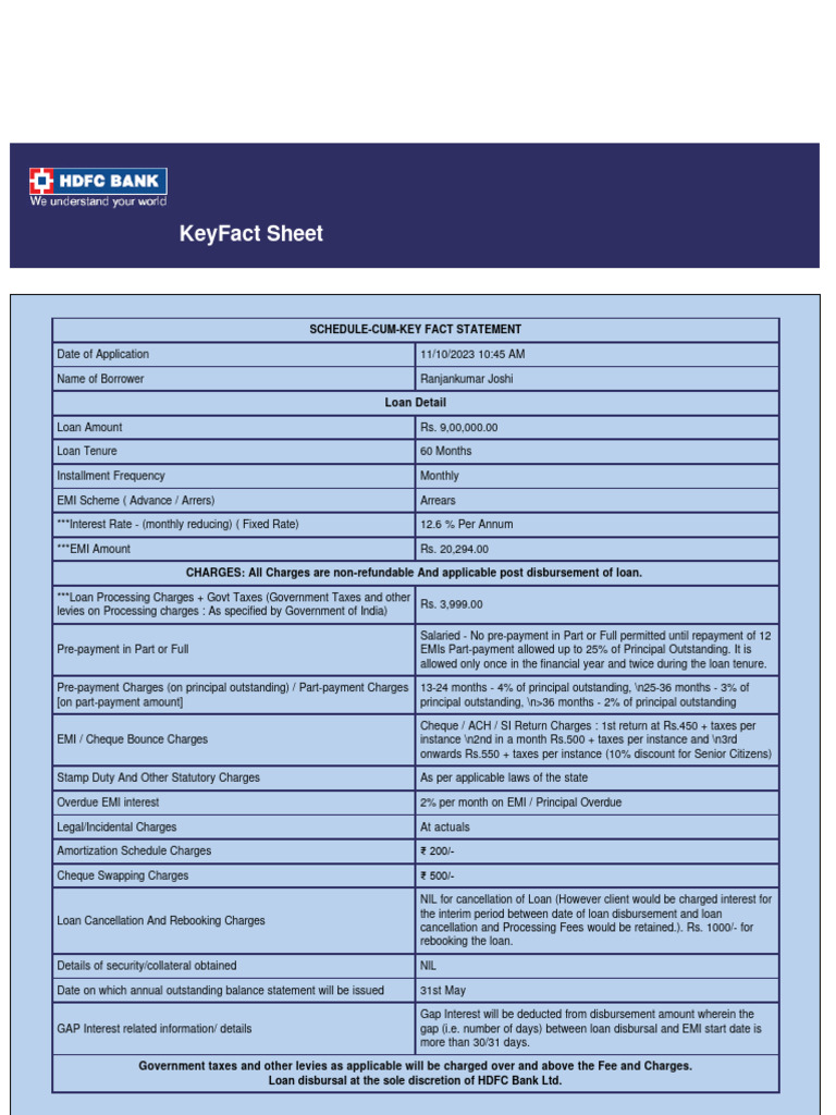 Electric Bill PDF Loans Interest