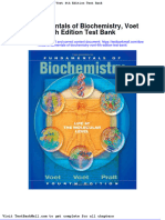 Fundamentals of Biochemistry Voet 4th Edition Test Bank