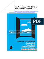 Invitation To Psychology 7th Edition Wade Solutions Manual