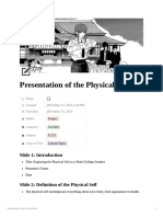 Presentation of The Physical Self