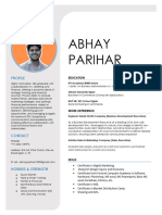 Abhay Parihar's Resume 